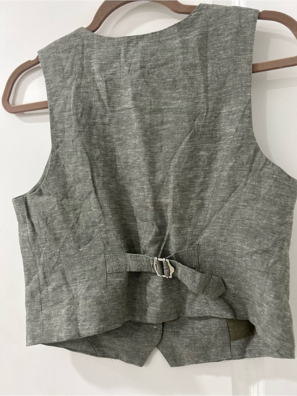 Rachel Zoe Tailored V-Neck Sleeveless Vest in Heather Gray - Picture 3 of 3